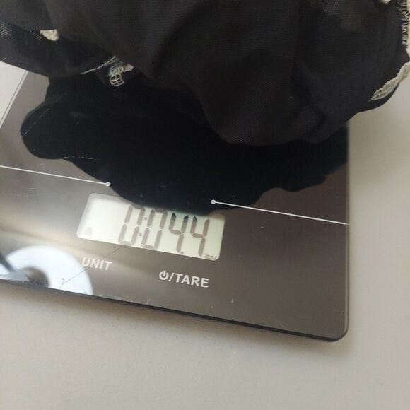 Gilded Intent Black/Beige Mesh Top With Knit Trimocl Neck (Estimated) Sz XS - Picture 9 of 10